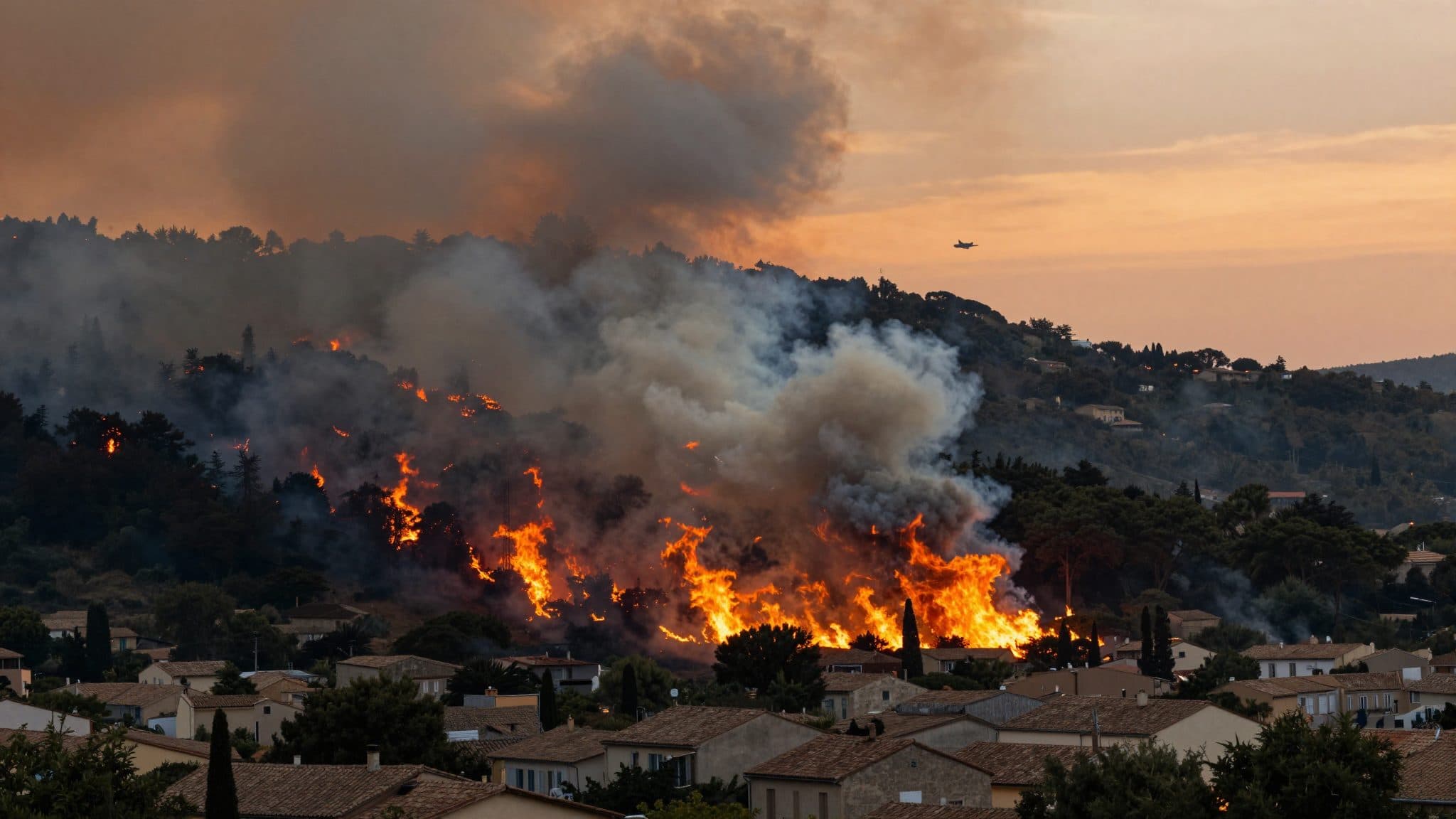 Incendie dans le Var : des centaines de personnes fuient les flammes sur le Gros Bessillon