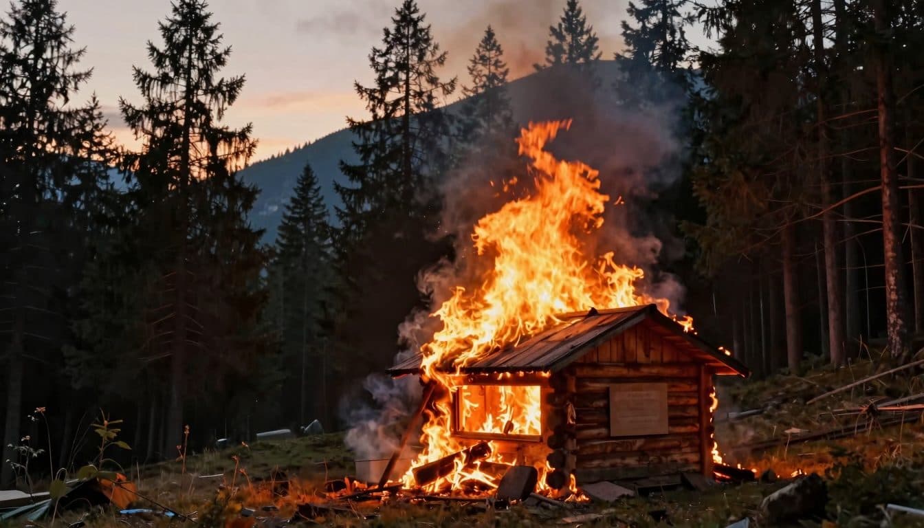 Incendie majeur dans le Lechtal : un pavillon de chasse en flammes à Steeg, les pompiers luttent contre un feu de forêt