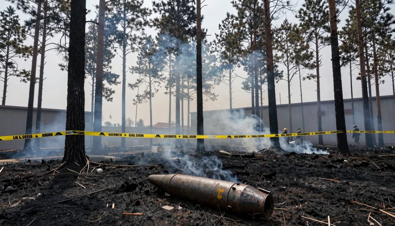 Des restes de phosphore issus de munitions de la Seconde Guerre mondiale provoquent un deuxième incendie de forêt dans le Föhrenwald