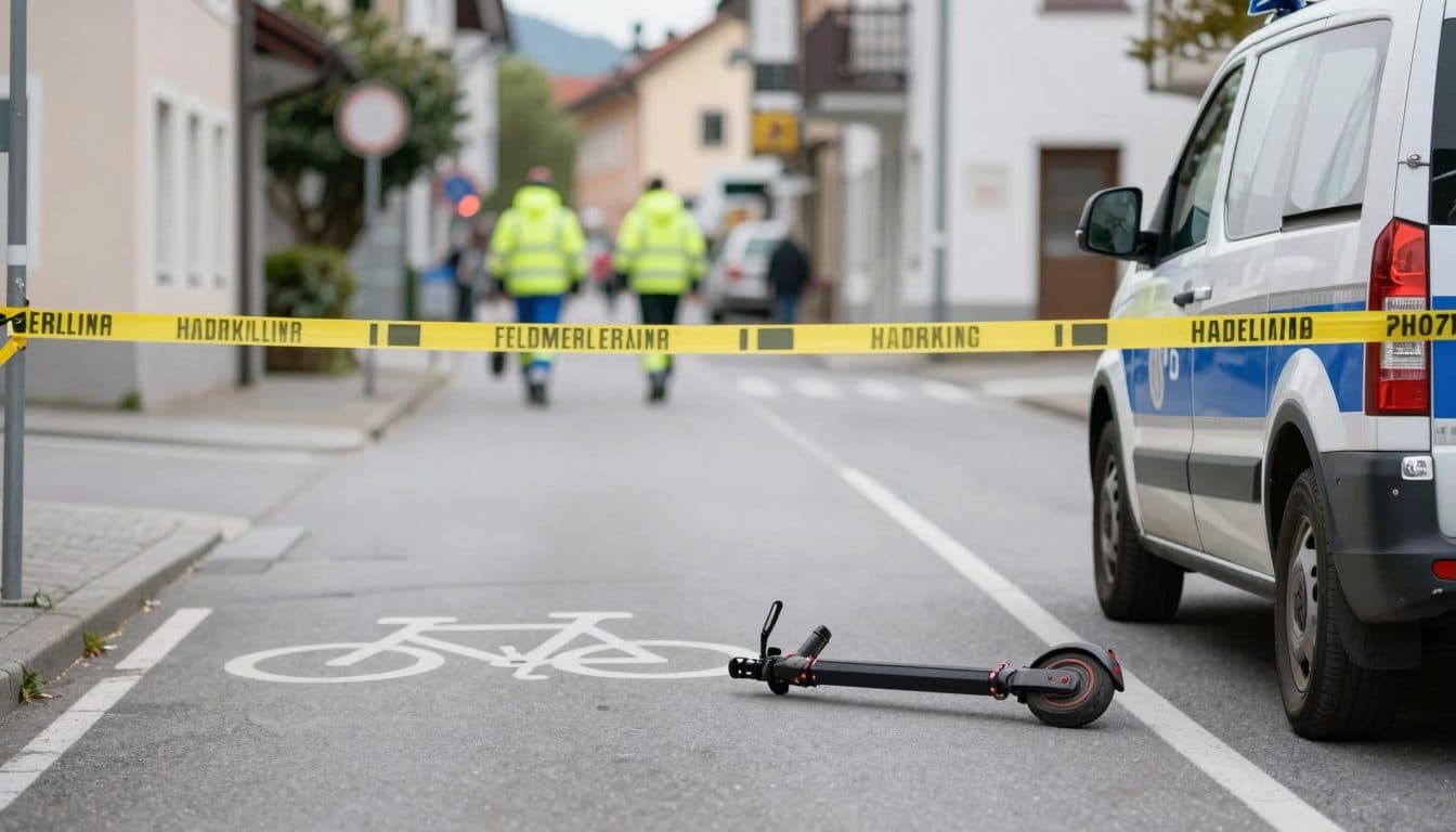 Un conducteur de trottinette électrique masqué renverse un policier à Feldkirch – un adolescent de 16 ans et un agent hospitalisés