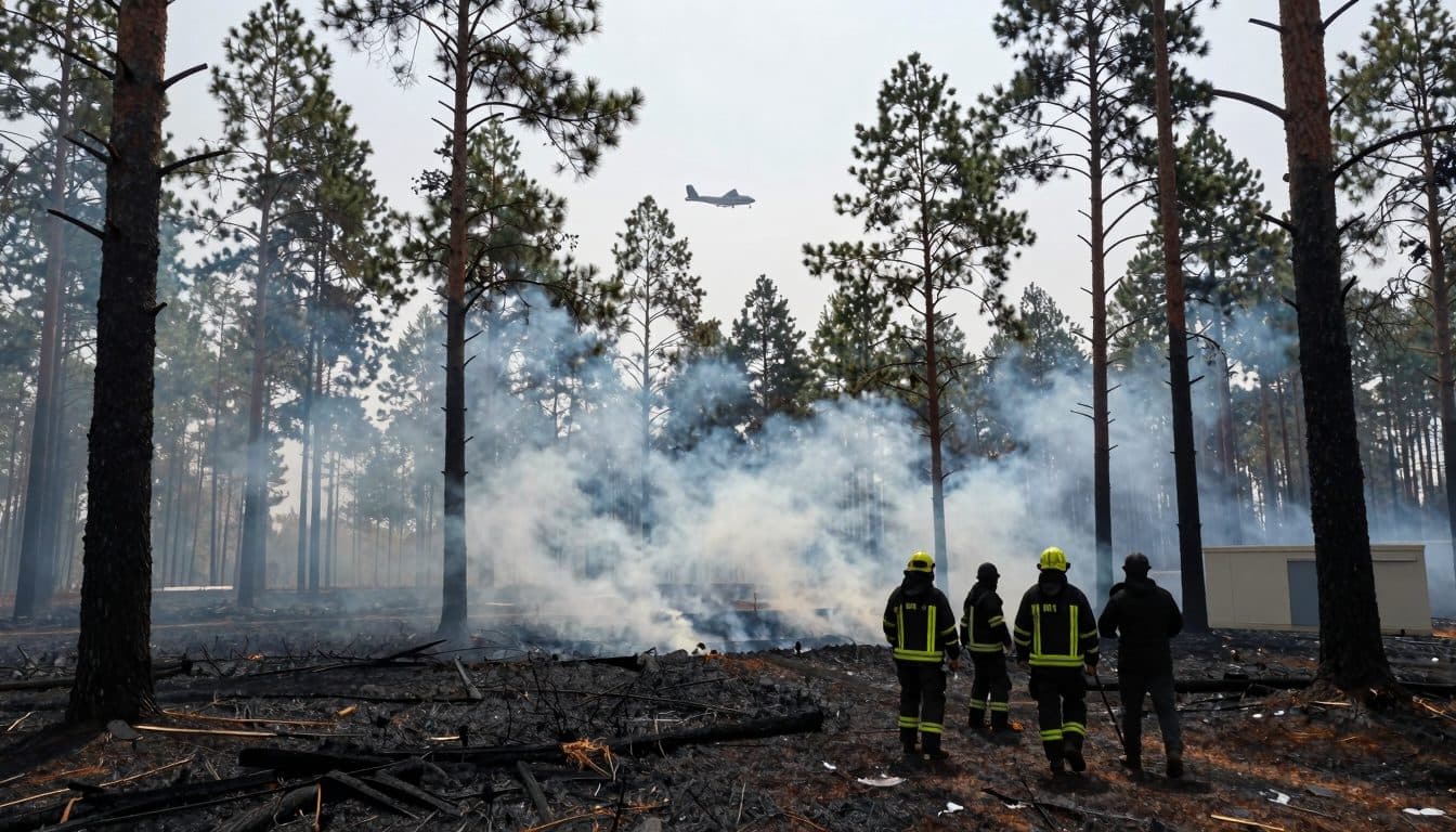Les pompiers s'attaquent aux derniers foyers du grand incendie dans le sud-ouest de la France