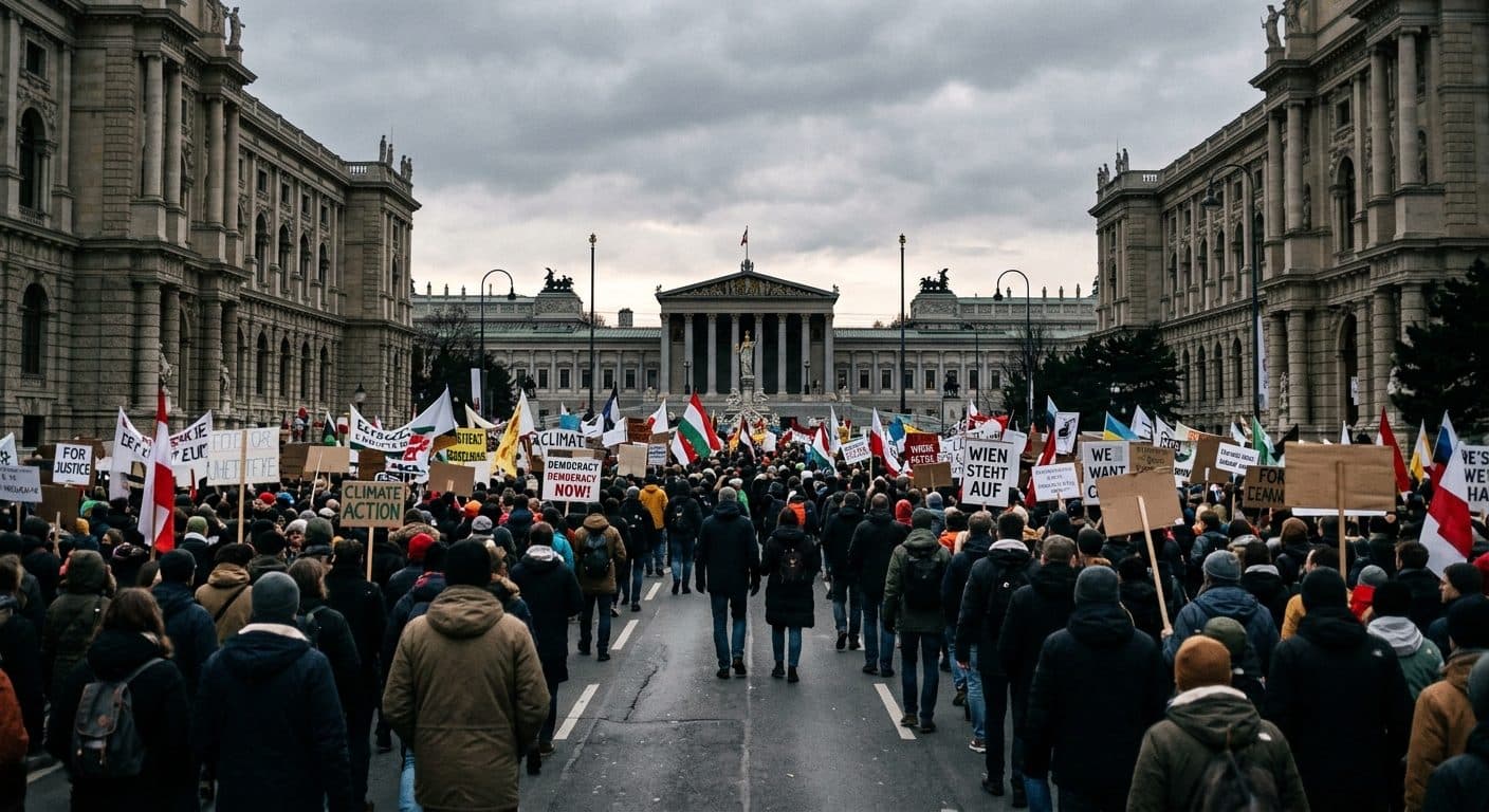 Manifestation massive à Vienne contre le gel des budgets universitaires prévu pour 2028