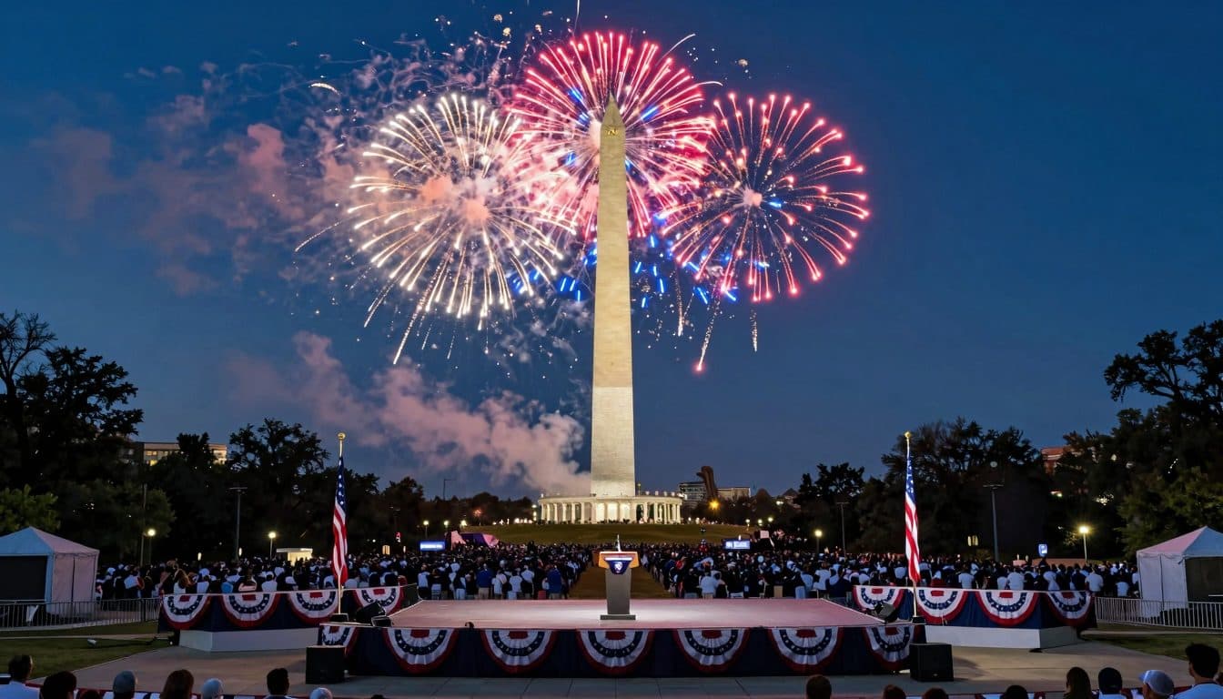 Trump célèbre le 250e anniversaire des États-Unis sur la National Mall et met en garde contre une prétendue « menace communiste »