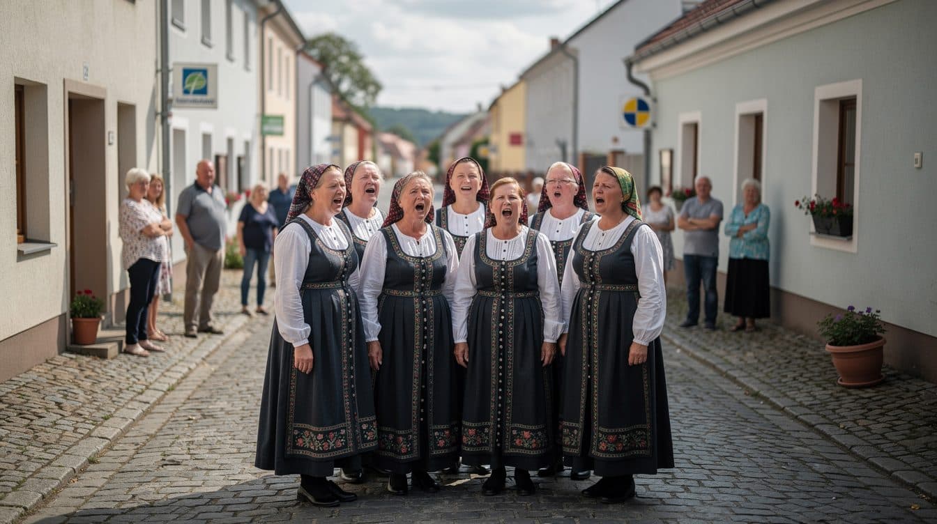 Les Ostersängerinnen de Lusace reçoivent le prix « Tracht des Jahres » lors du Deutschen Trachtentag