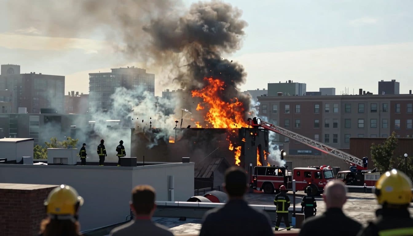 Großbrand in Wien-Meidling: Dachstuhl in Flammen, 80 Einsatzkräfte im Einsatz