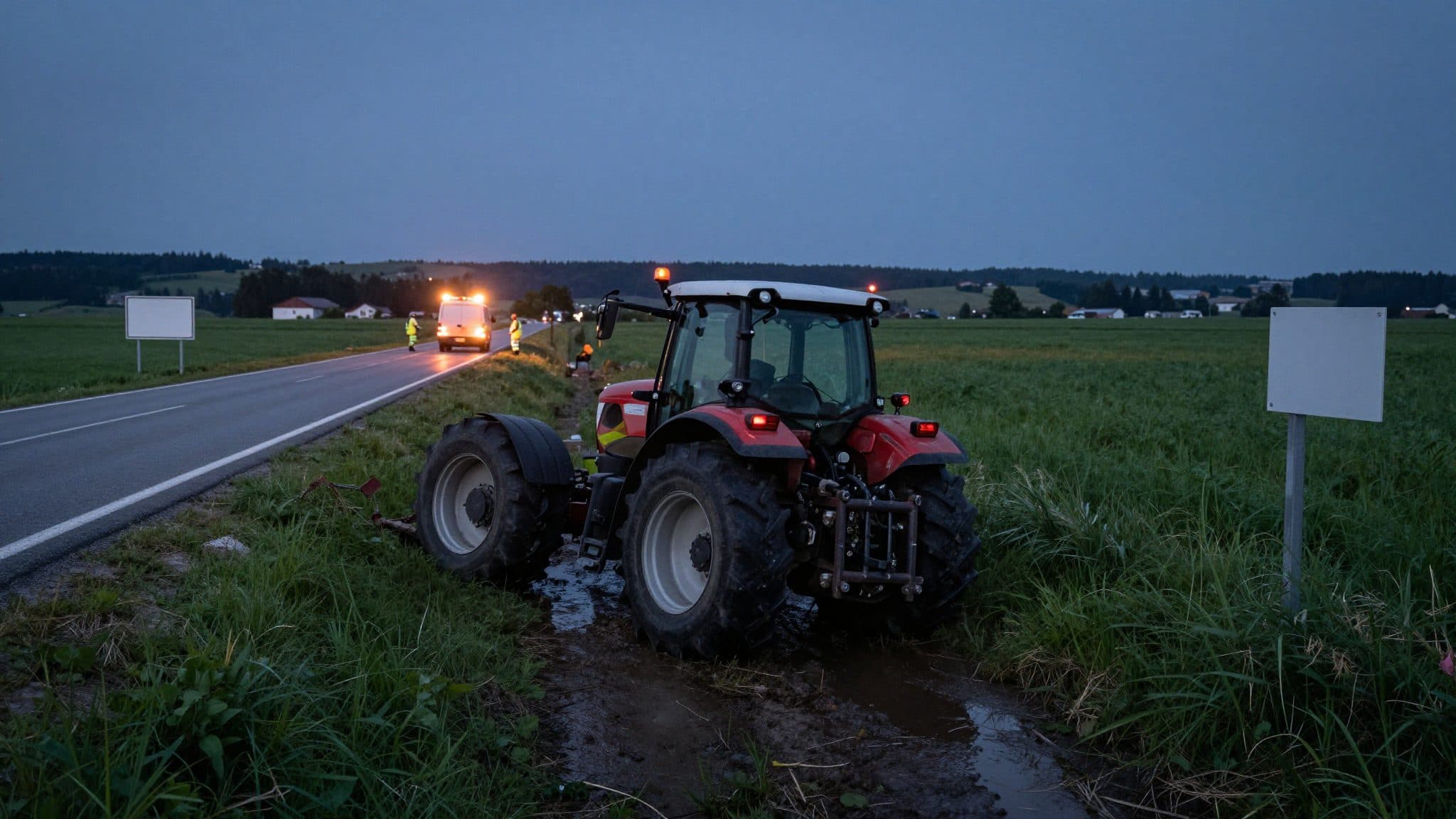 Accident de tracteur à St. Valentin : un père et son fils de trois ans grièvement blessés