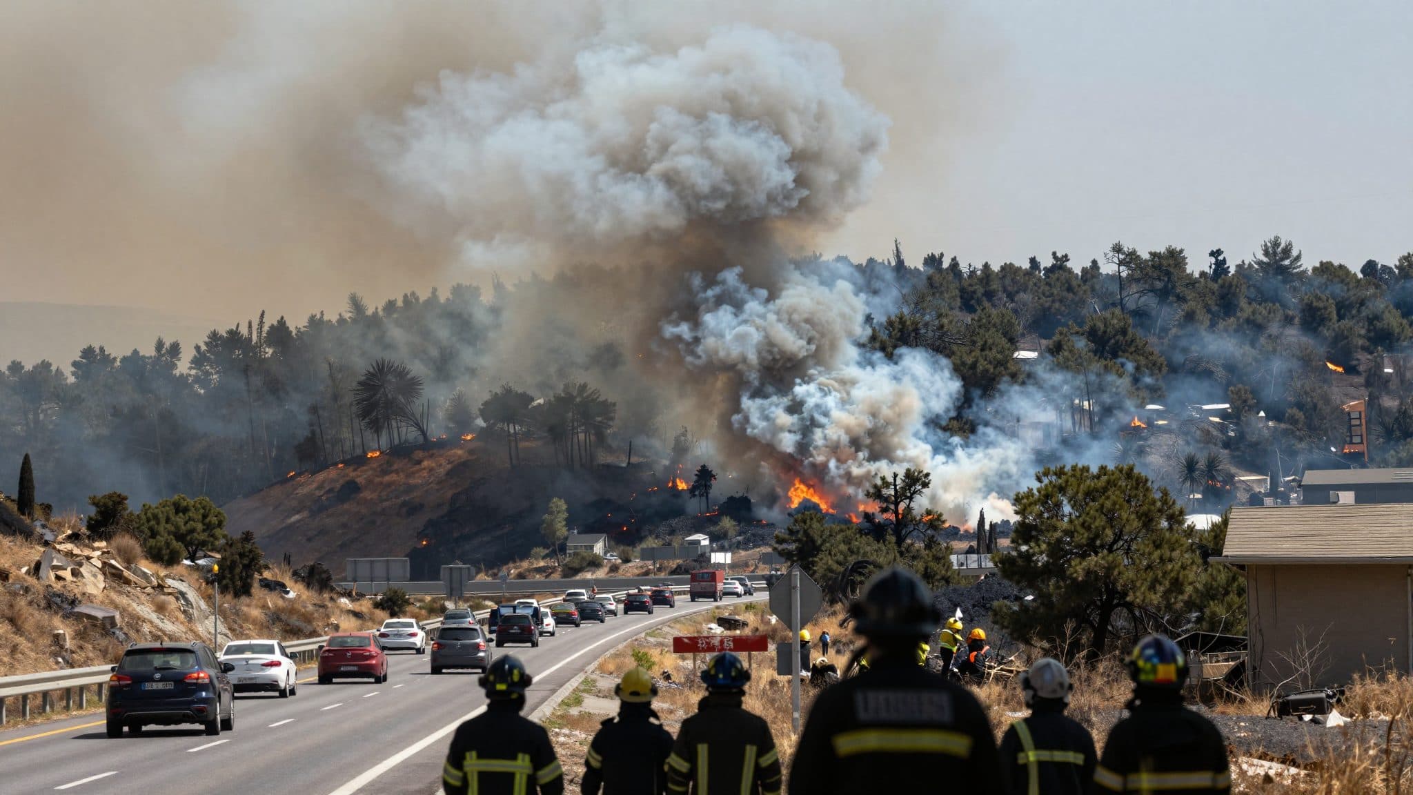 Incendie majeur près de l'autoroute entre Athènes et Thessalonique : des centaines de secours mobilisés en Grèce
