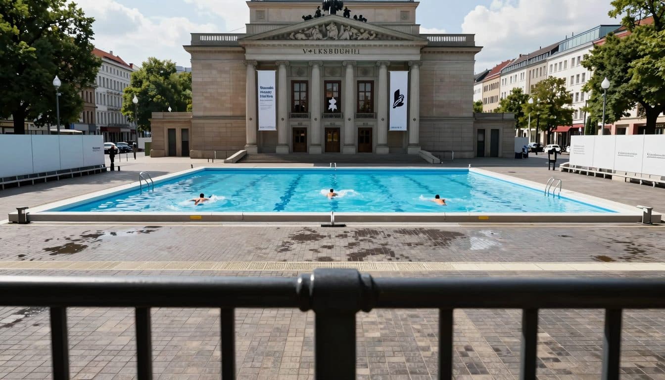 La Volksbühne de Berlin ouvre un Volksbad temporaire sur la Rosa-Luxemburg-Platz
