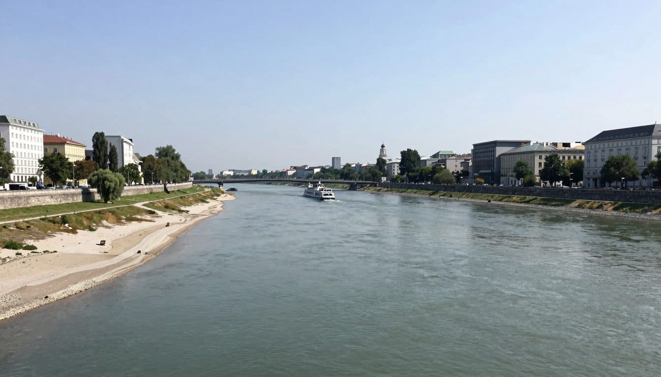 Les basses水位 obligent les bateaux de croisière sur le Danube à rester plus longtemps à quai dans la région de Vienne