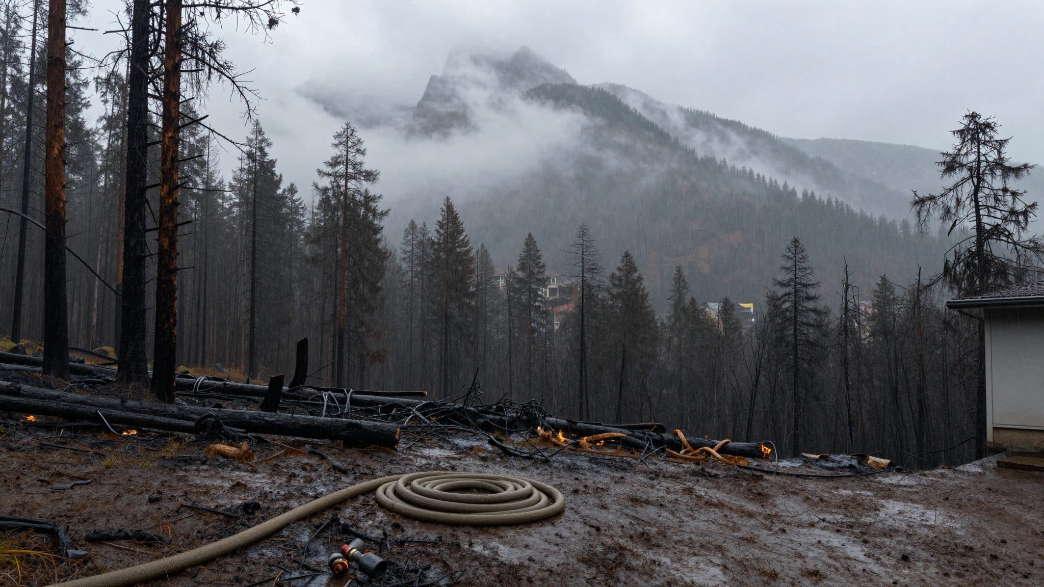 De fortes pluies freinent l'incendie de forêt dans la province d'Udine – Situation dans le Frioul-Vénétie Julienne