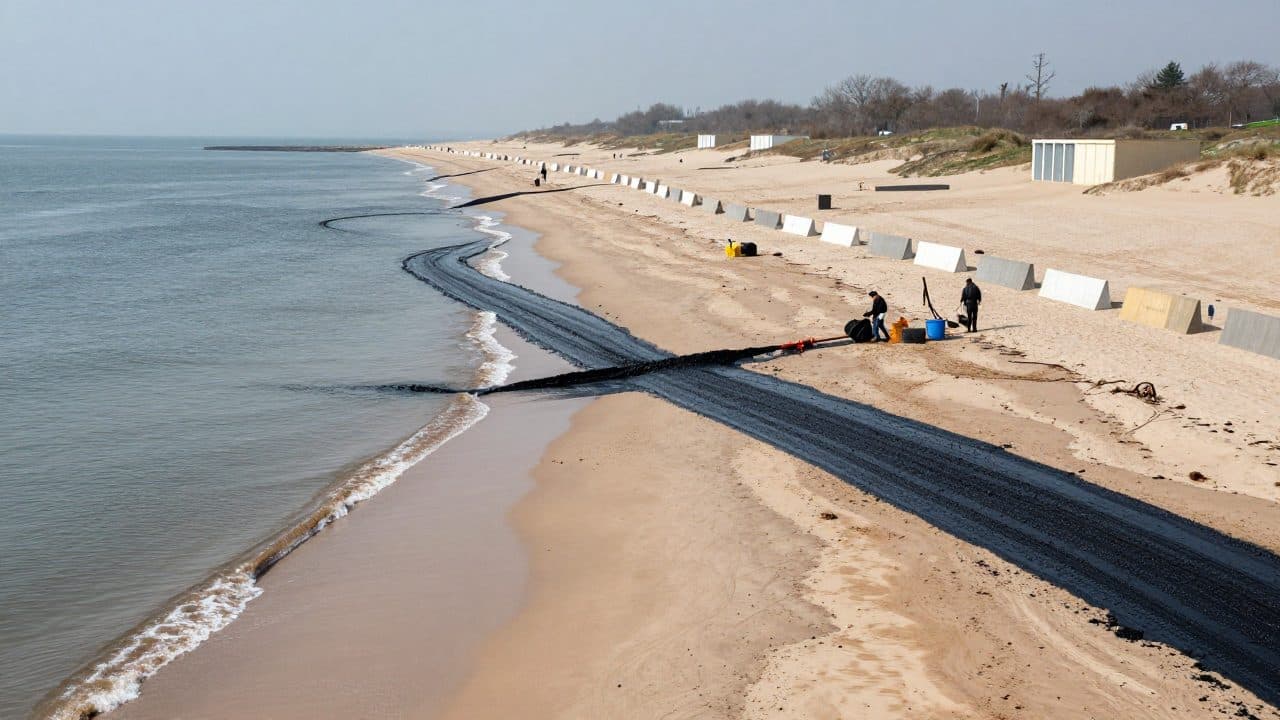 Nappe de pétrole endommage les plages devant la côte des Émirats