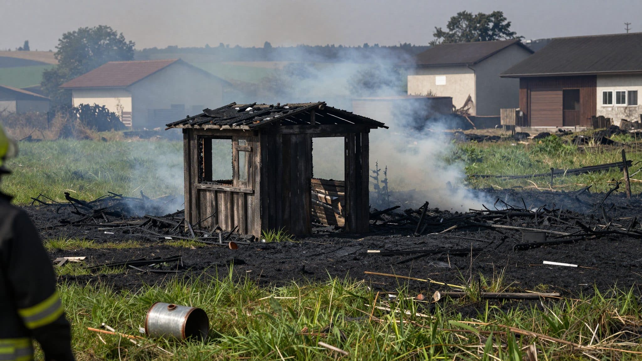 Un homme en Styrie met le feu à un abri de jardin et à une prairie en tentant d'enfumage un nid de guêpes