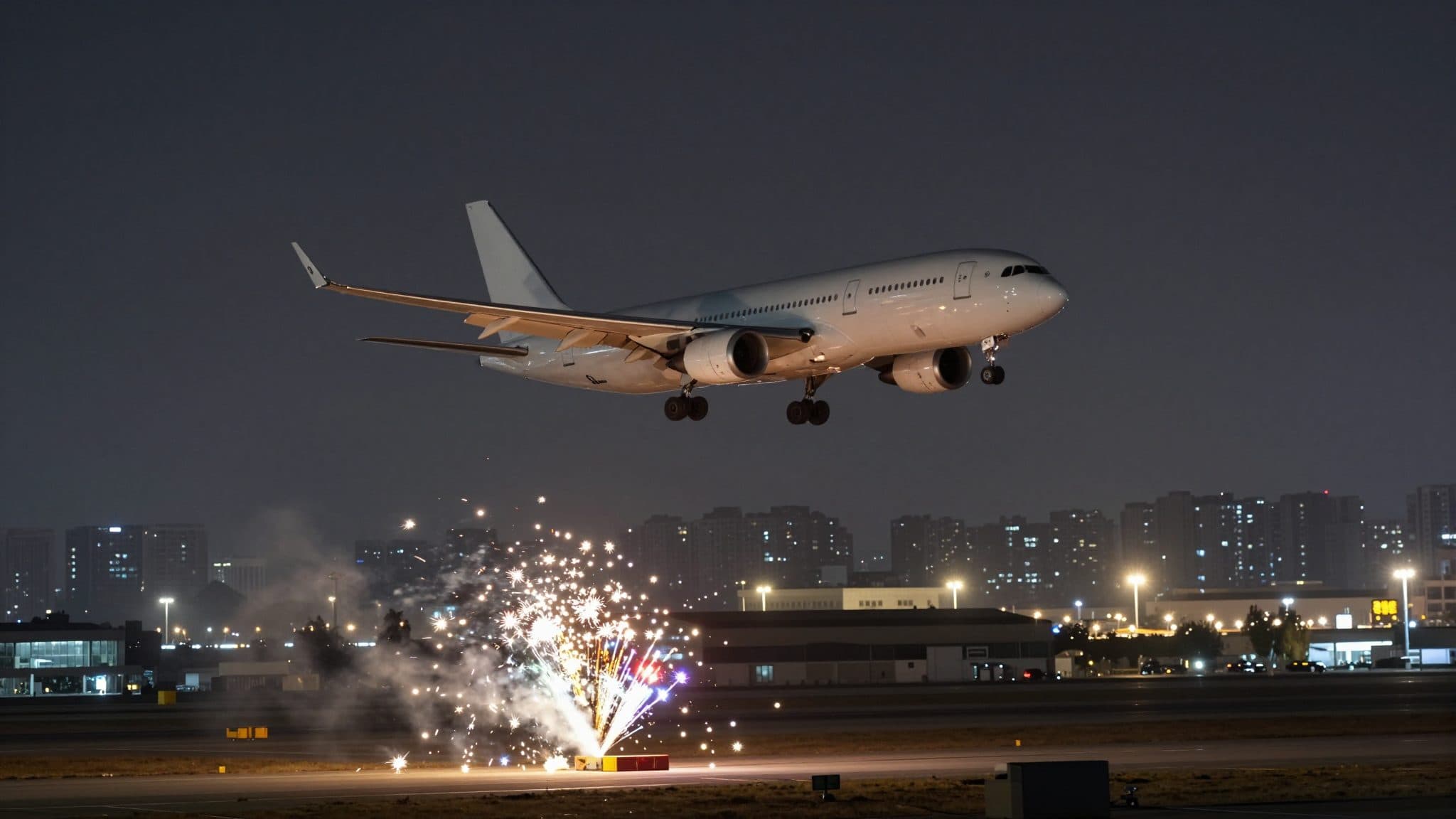 Avion touché par un feu d'artifice lors d'un atterrissage à Atlanta