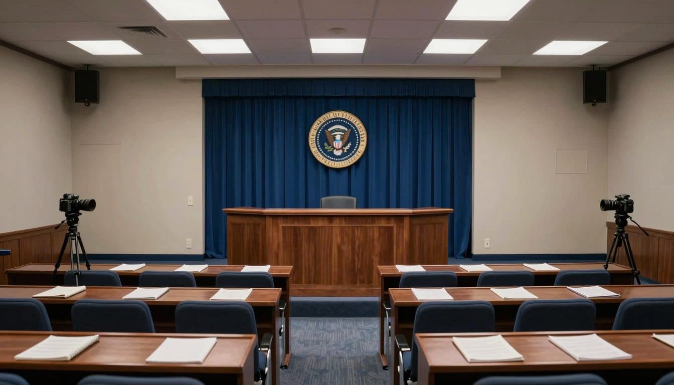 Arrière-plans du changement à la cellule presse de Trump