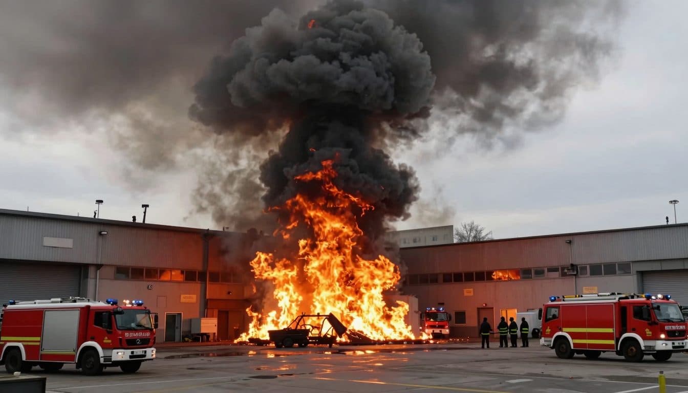 Incendie majeur à Steyr : les pompiers luttent contre les flammes dans une entreprise de recyclage