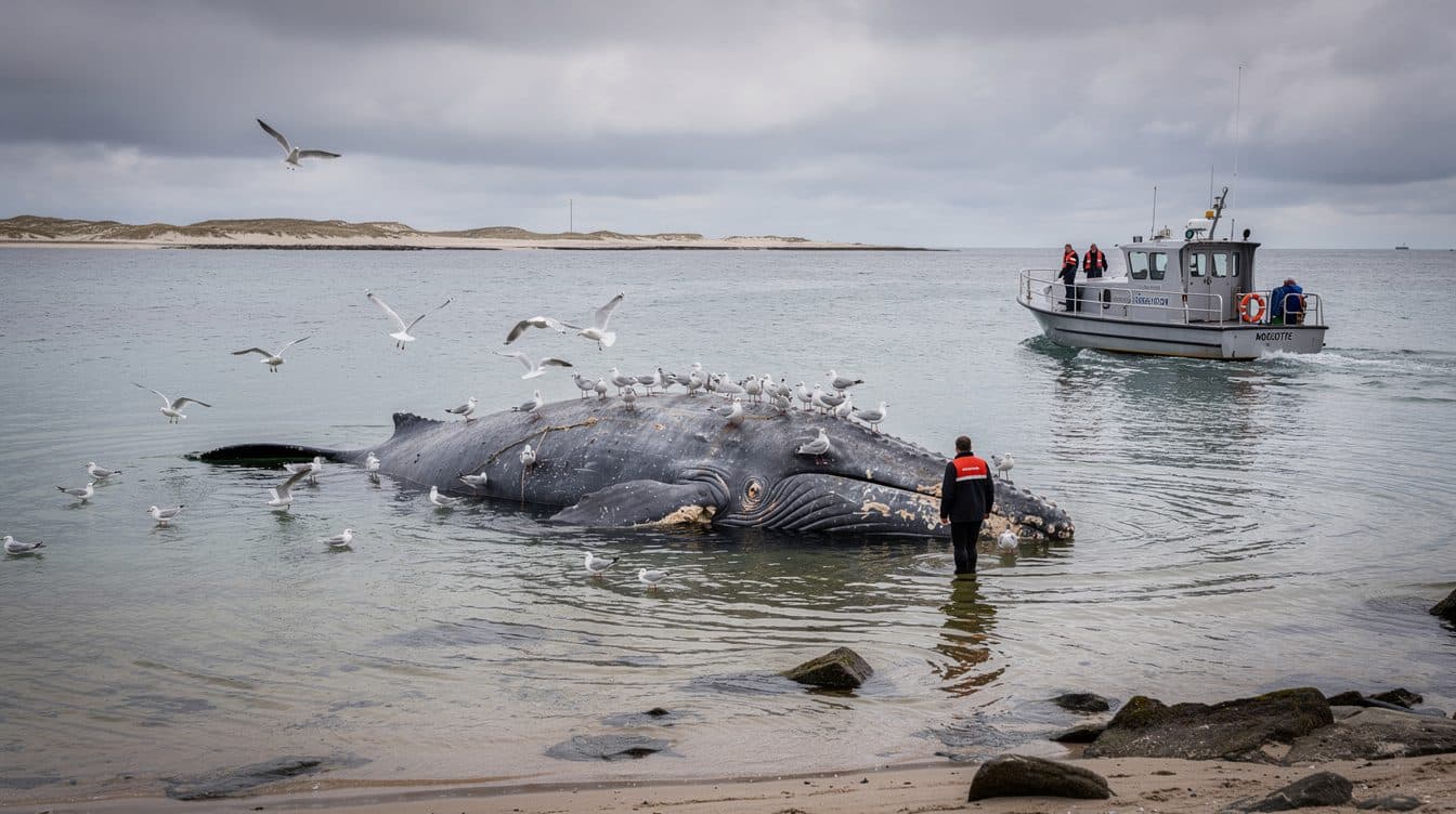 Un cachalot mort retrouvé près de l'île danoise d'Anholt : probablement "Timmy"