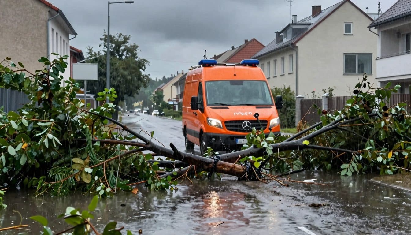 Tempête dans le district de Wiener Neustadt : 15 casernes de pompiers mobilisées pour des interventions prolongées