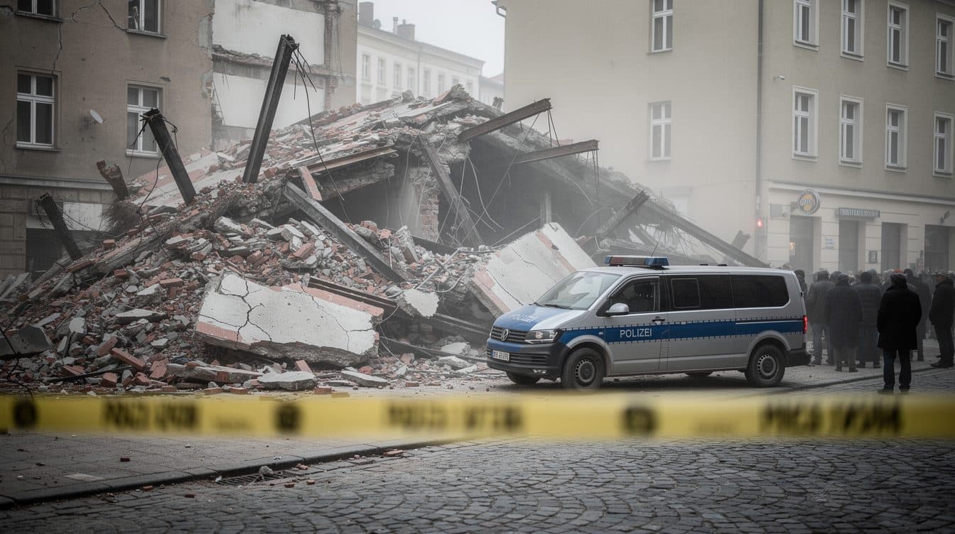 Après l'effondrement d'une maison à Görlitz ayant fait trois morts : la police arrête deux suspects