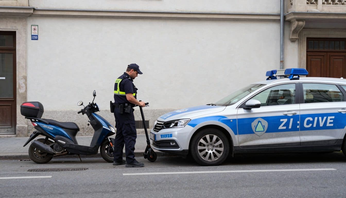 Course-poursuite à Vienne : un homme de 26 ans fonce en trottinette électrique contre une voiture de police