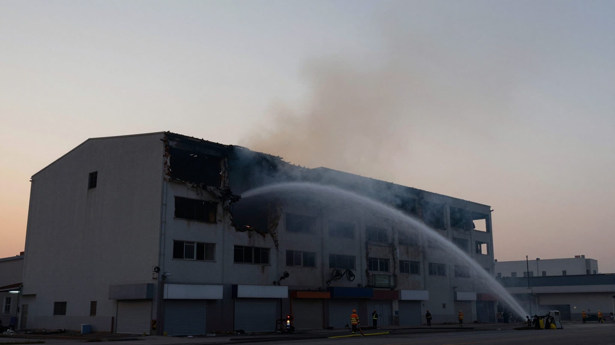 Incendie d'une tour à Zlin : un bâtiment industriel de l'époque Bata partiellement effondré