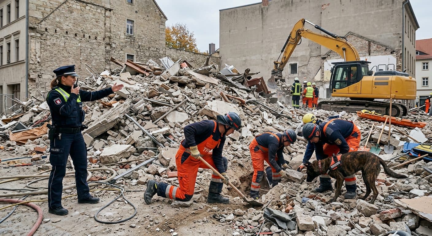 Effondrement d'un bâtiment en Allemagne : le corps d'une femme retrouvé dans les décombres