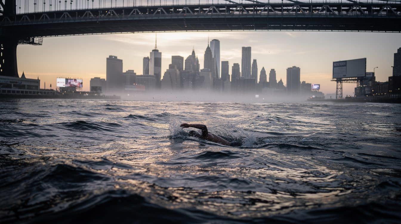 Le nageur d'extrême sarrois Waschburger contourne Manhattan en un nouveau temps record