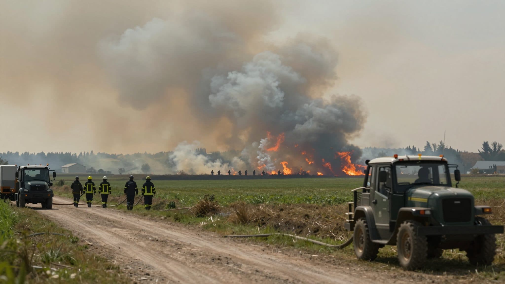 Un grand incendie mobilise seize casernes de pompiers à Mettmach, en Haute-Autriche