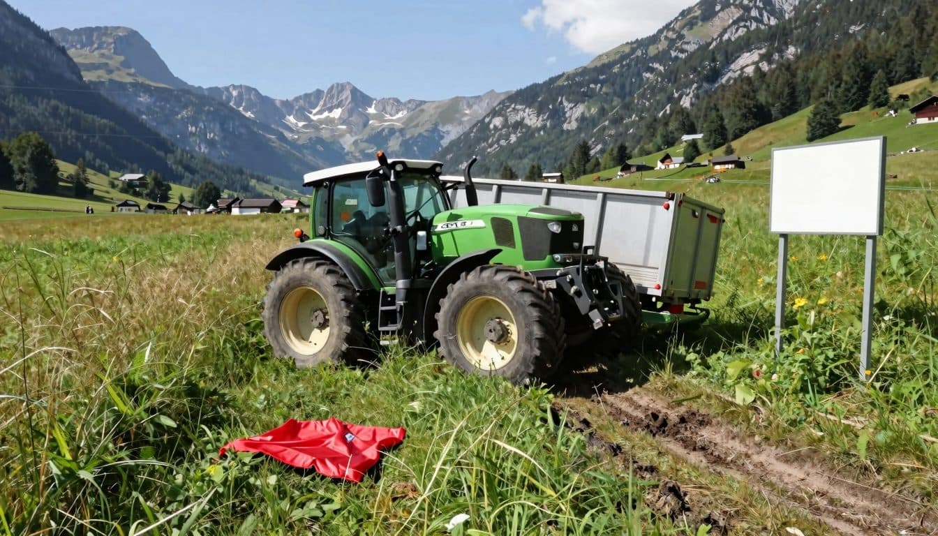 Accident de tracteur en Vorarlberg : un père et sa fille meurent dans un renversement sur une prairie