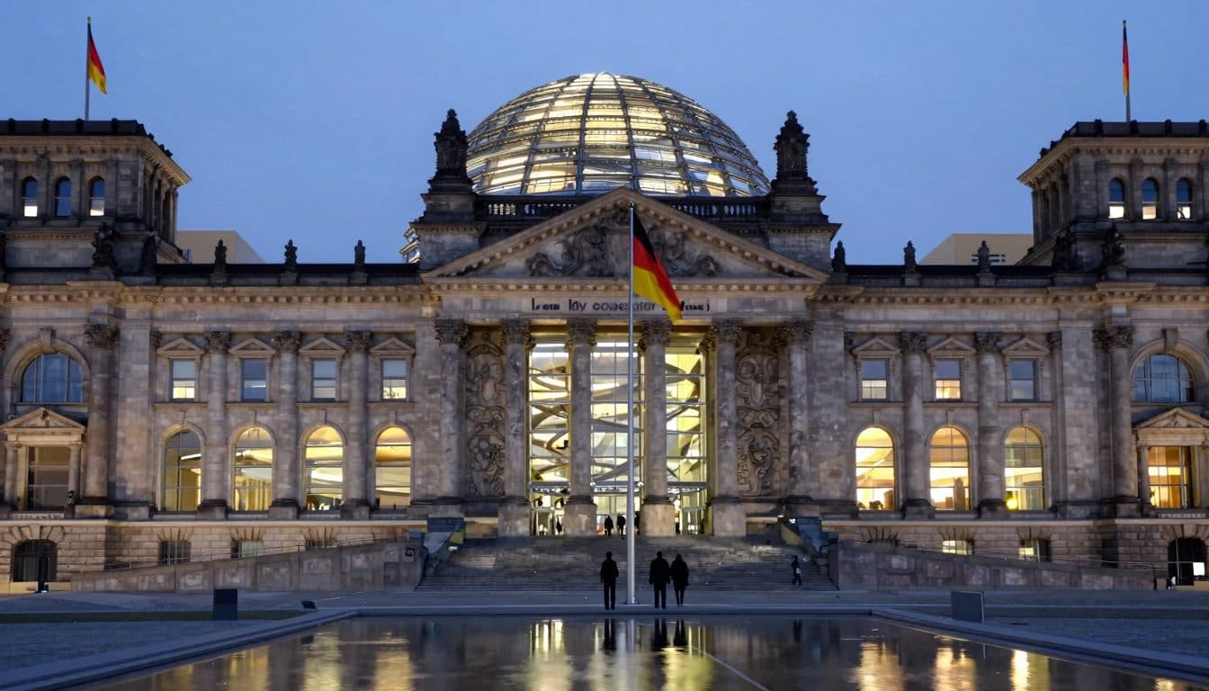 Jörg Pilawa rend visite à la présidente du Bundestag Klöckner au bâtiment du Reichstag