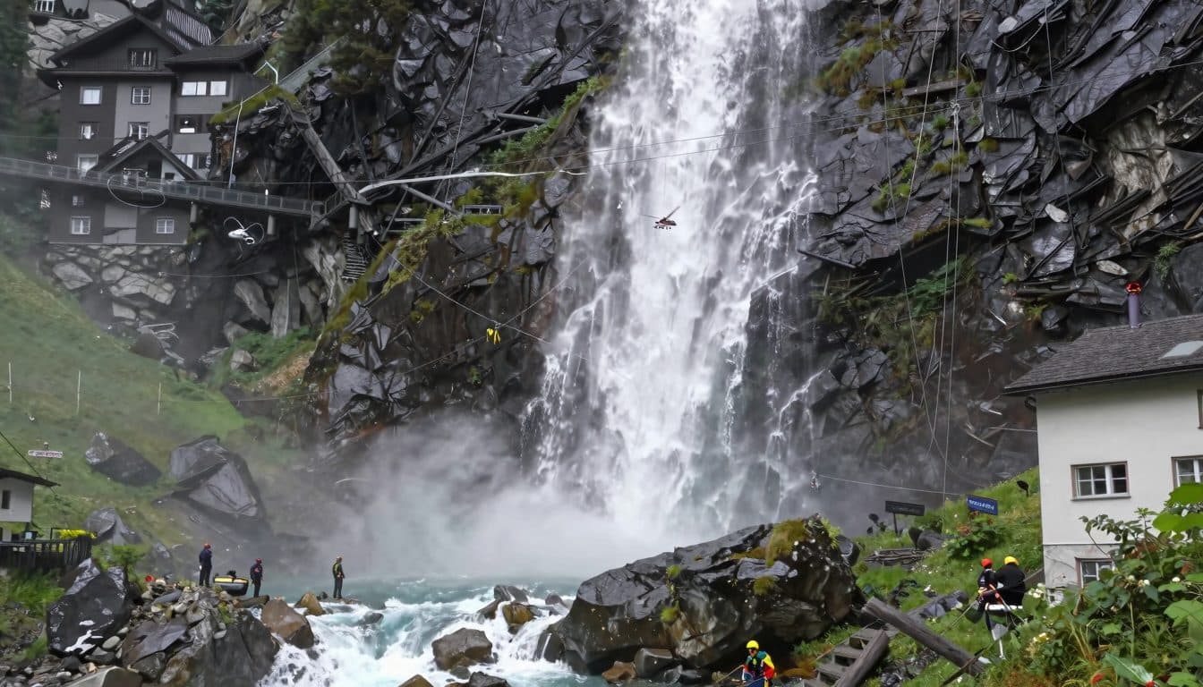Une élève policière fait une chute à la cascade du Stuiben : recherches en Tyrol