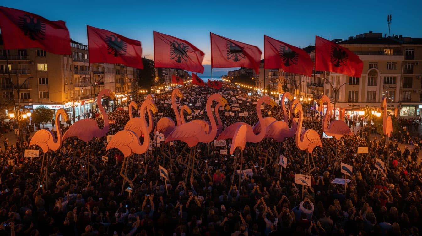 Des milliers de personnes manifestent en Albanie contre le complexe de luxe de Kushner sur une île protégée