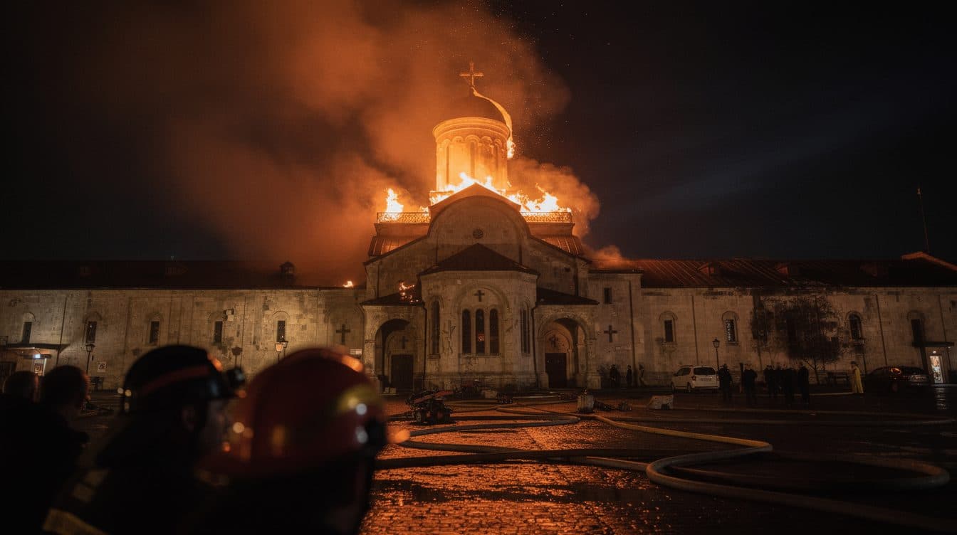 L'Ukraine condamne les frappes russes sur Kyiv qui ont incendié un monastère historique et tué des civils