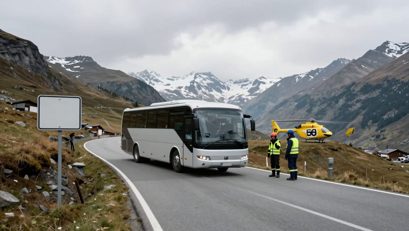 Grave accident d'un bus de tourisme dans le canton des Grisons fait plusieurs morts et blessés