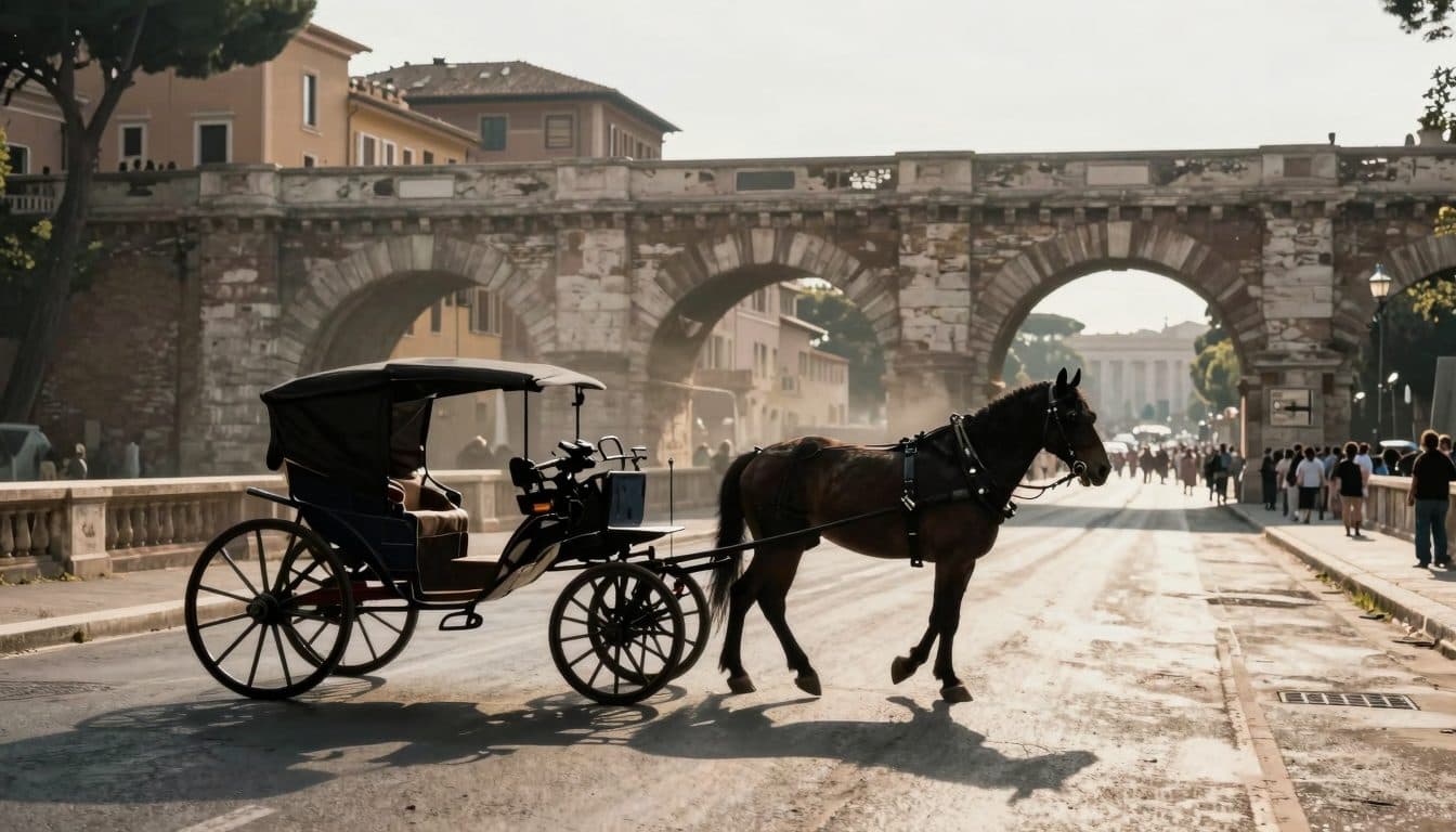 Un cheval s'effondre à Rome sur le Ponte Cavour – le débat sur les calèches touristiques relancé