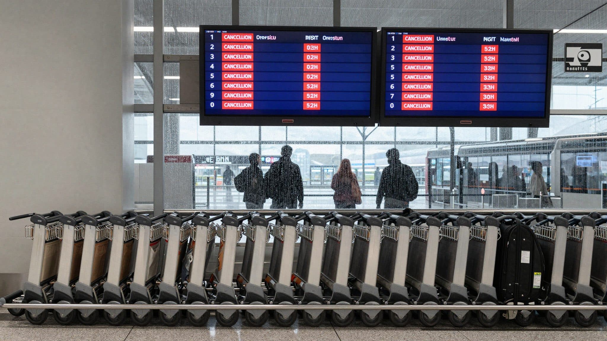 Une alerte aux intempéries paralyse temporairement l'enregistrement à l'aéroport de Munich
