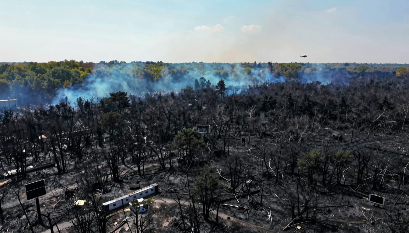 Deux arrestations après l'incendie de forêt près de Fontainebleau – 1 300 hectares brûlés