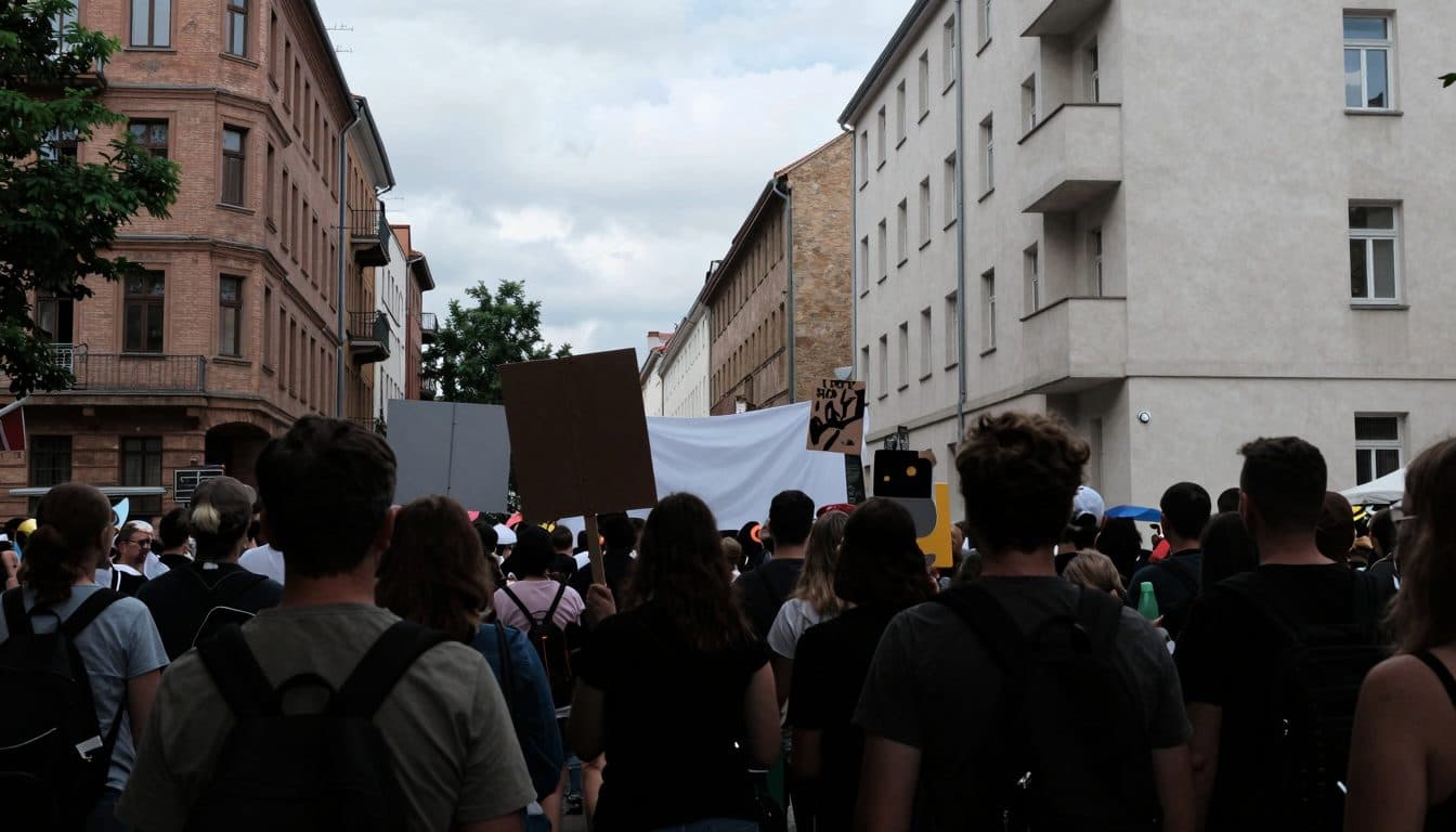 Des milliers de manifestants protestent à Berlin-Wedding contre les exportations d'armes