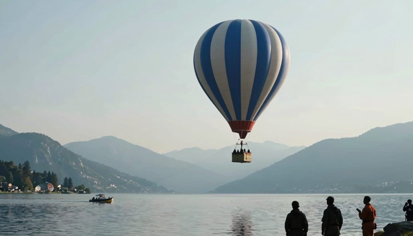 Montgolfière en détresse au-dessus du lac de Zell : un bateau de police remorque la nacelle jusqu'à la rive