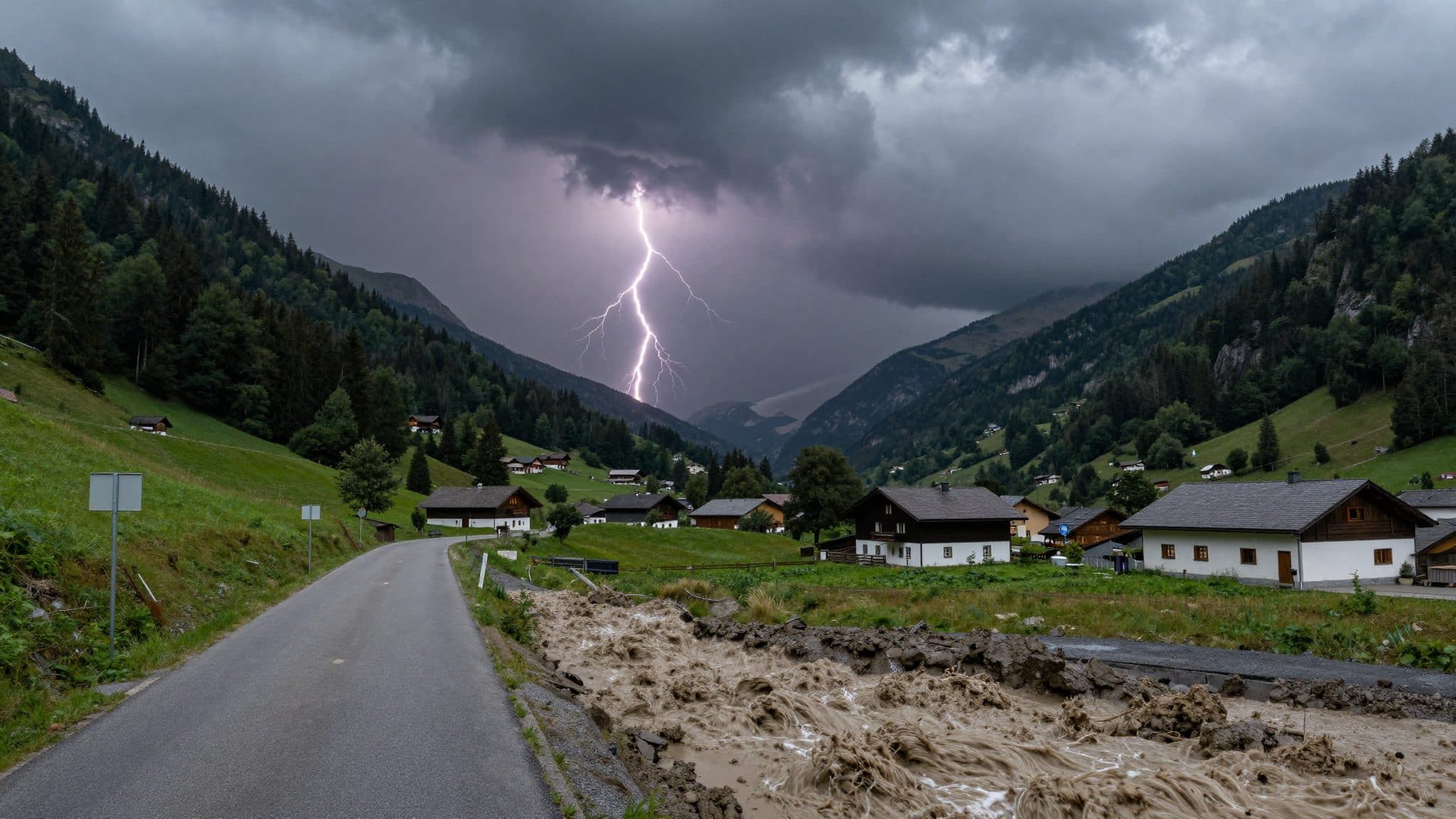 Violents orages sur Salzbourg : foudre, coulée de boue et tempête dans plusieurs vallées