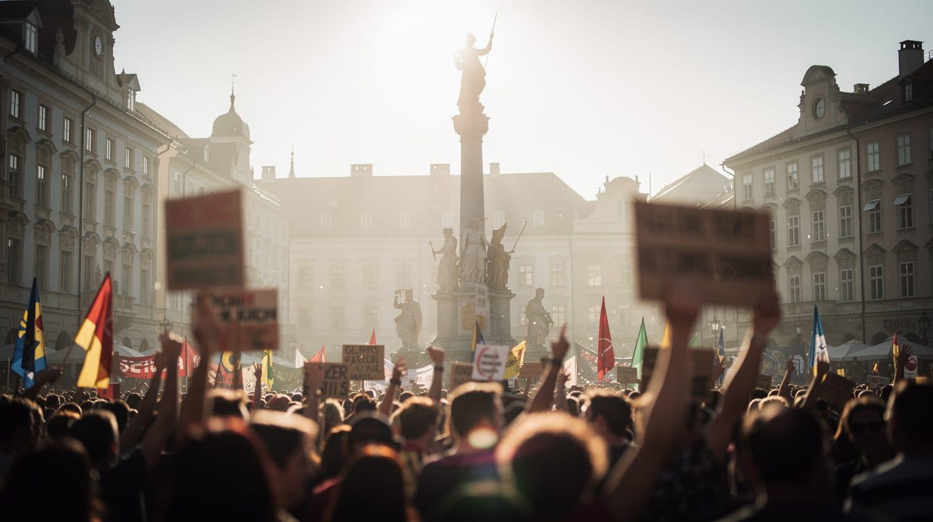 Manifestation à Linz contre les coupes budgétaires universitaires