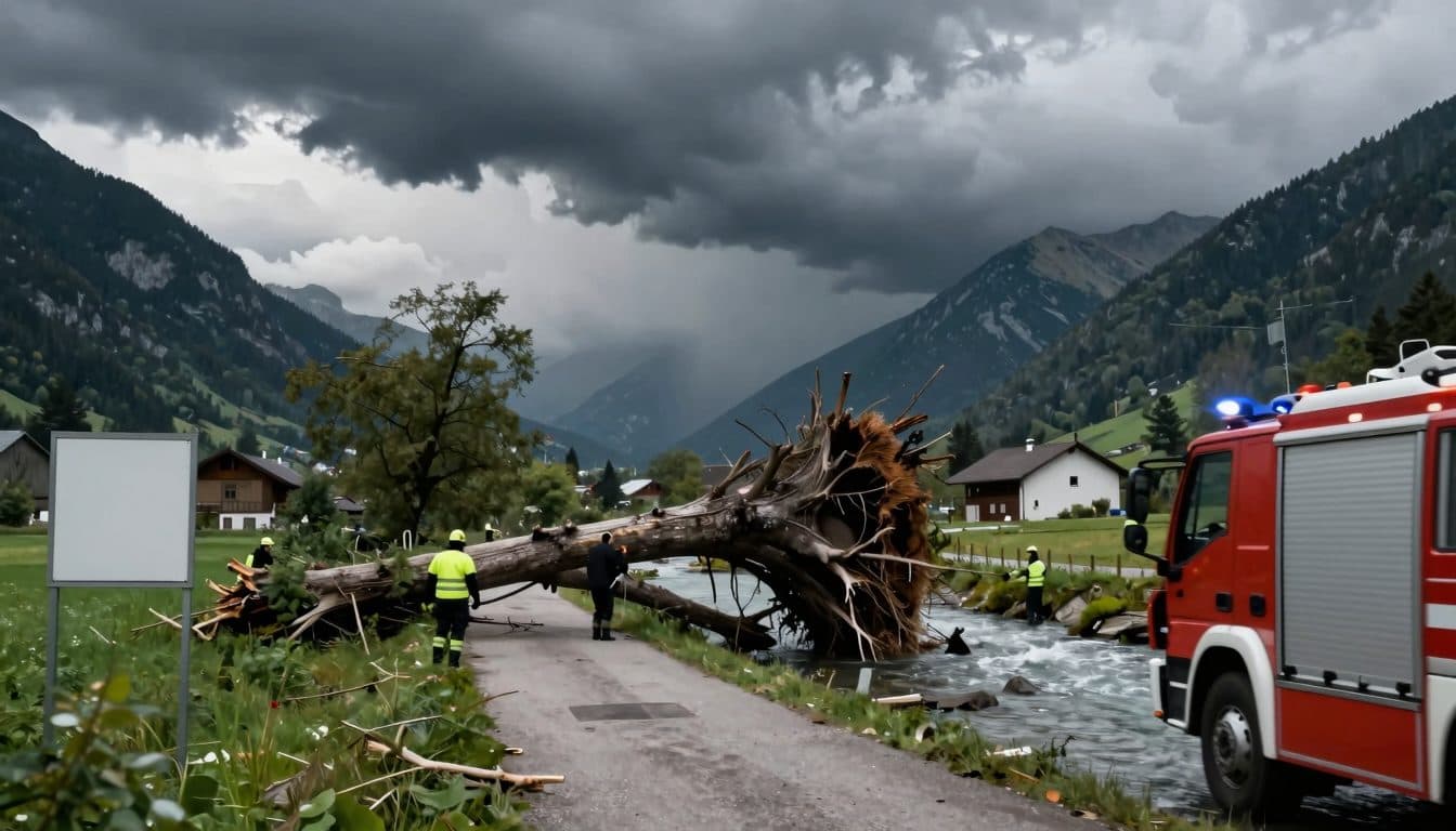 Un front orageux a mobilisé des dizaines d'interventions des pompiers dans le Land de Salzbourg mardi