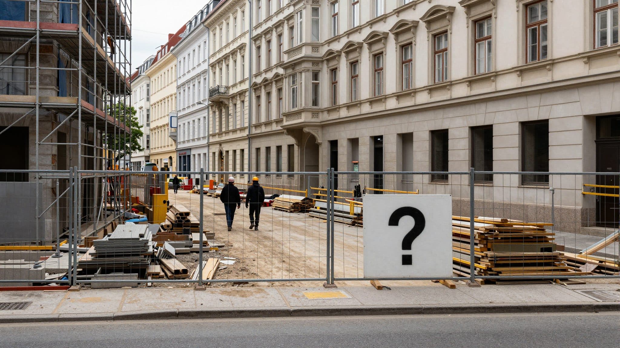 Le lieu scientifique viennois Q. prend forme : le chantier entre la Wollzeile et la Bäckerstraße est en activité