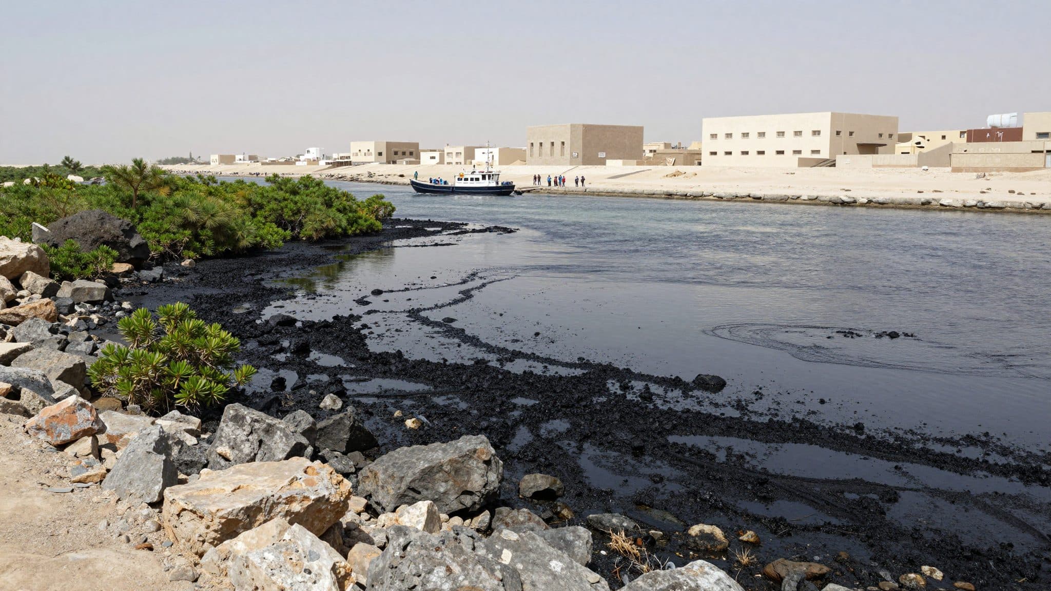 Pollution pétrolière sur la côte iranienne : les autorités signalent des zones touchées sur la terre et dans l'eau