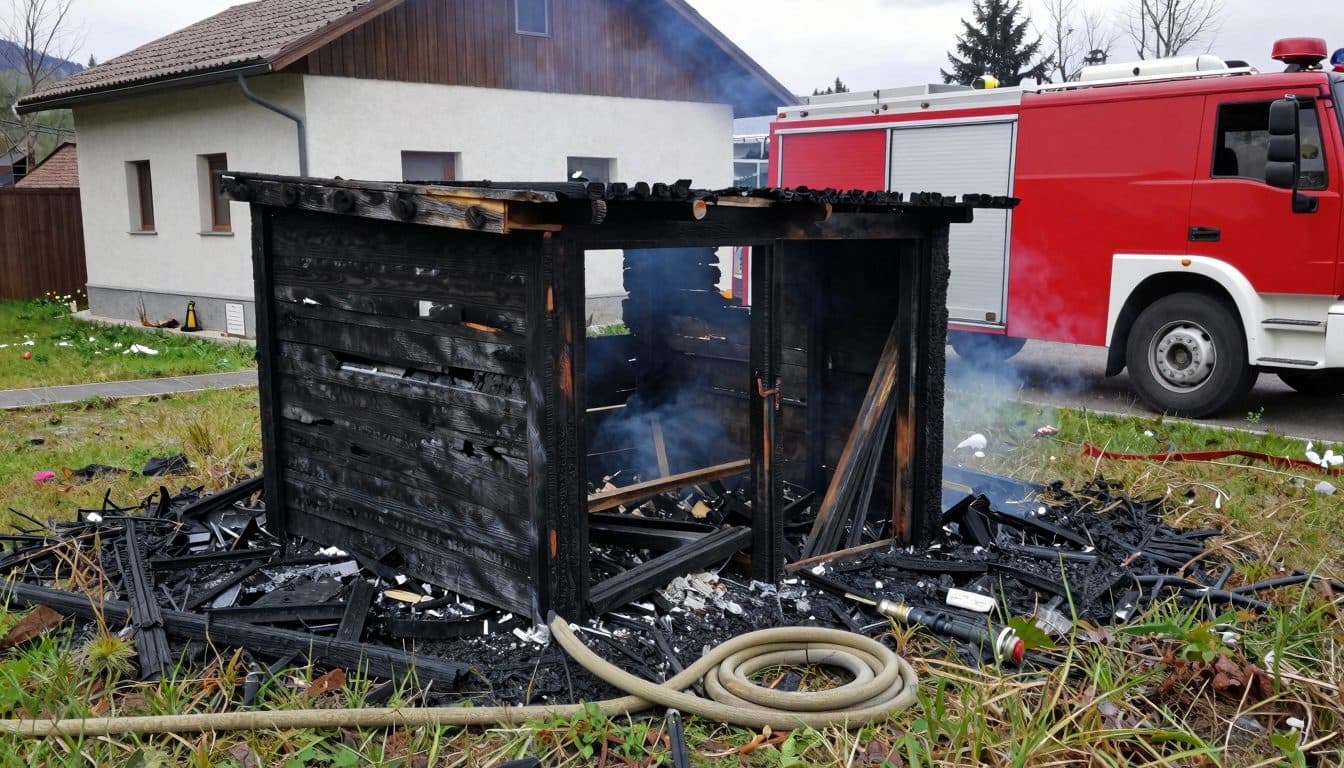 Un Styrien met le feu à une cabane de jardin et une prairie en tentant d'enfumage un nid de guêpes