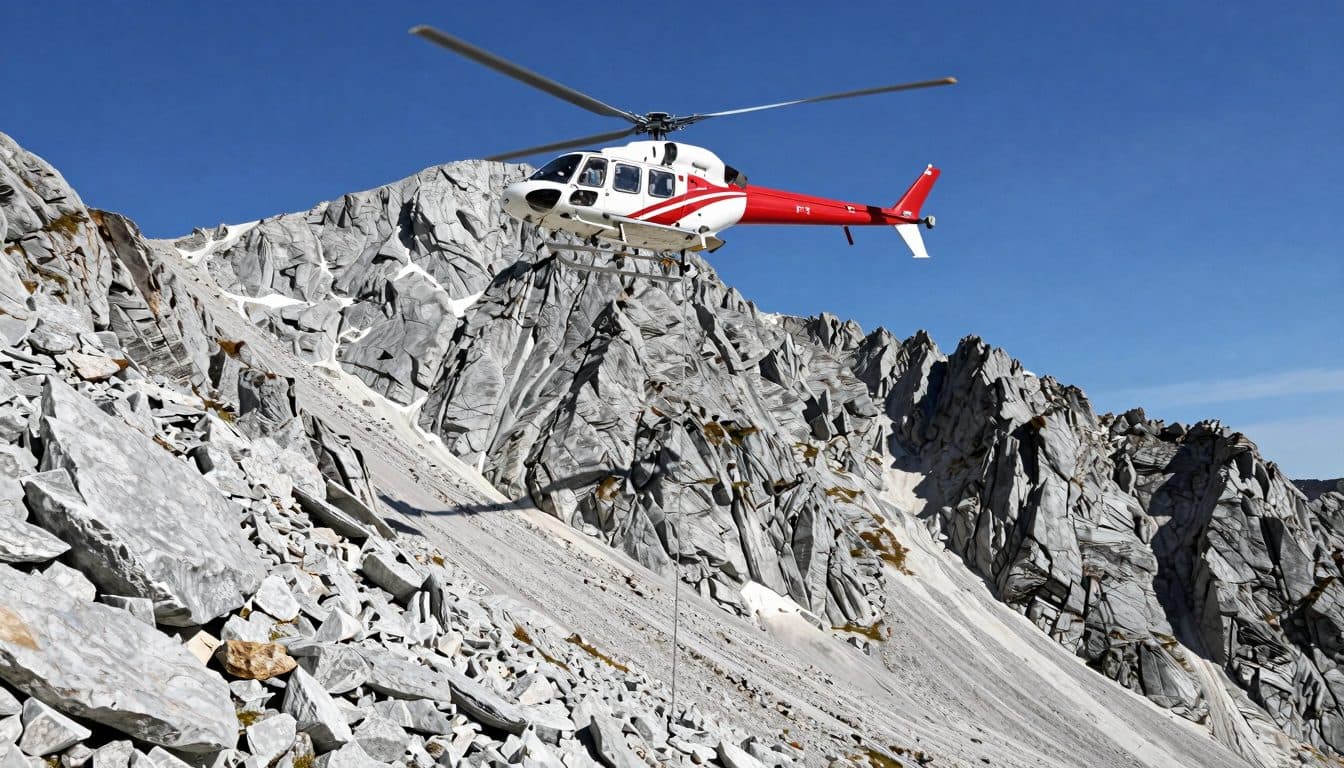 Détresse en montagne au Seebergspitze : un couple de randonneurs hélitreuillé hors d'un terrain rocheux