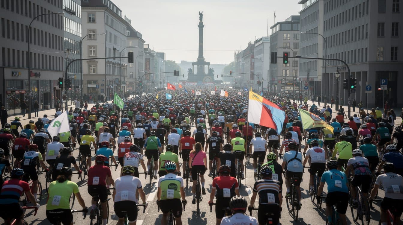 Des dizaines de milliers de cyclistes dans la randonnée en étoile de l'ADFC à Berlin