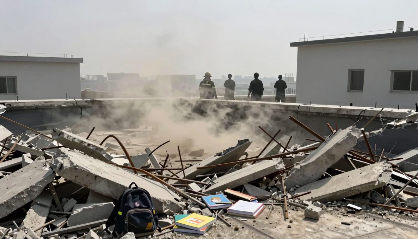 L'effondrement d'un toit au Pakistan tue au moins 14 enfants