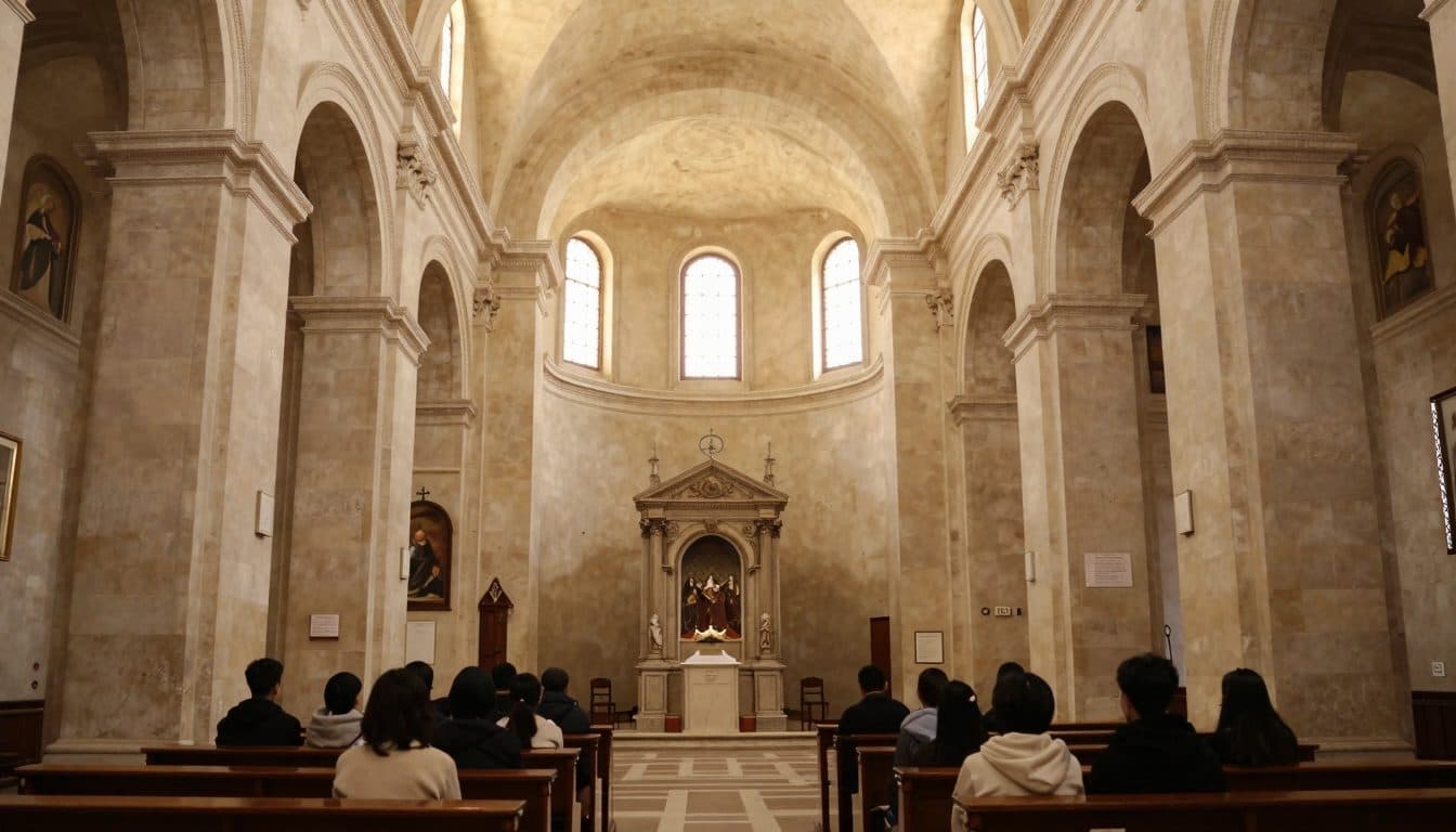 Le pape Léon XIV célèbre une messe avec des jeunes dans la basilique d'Assise