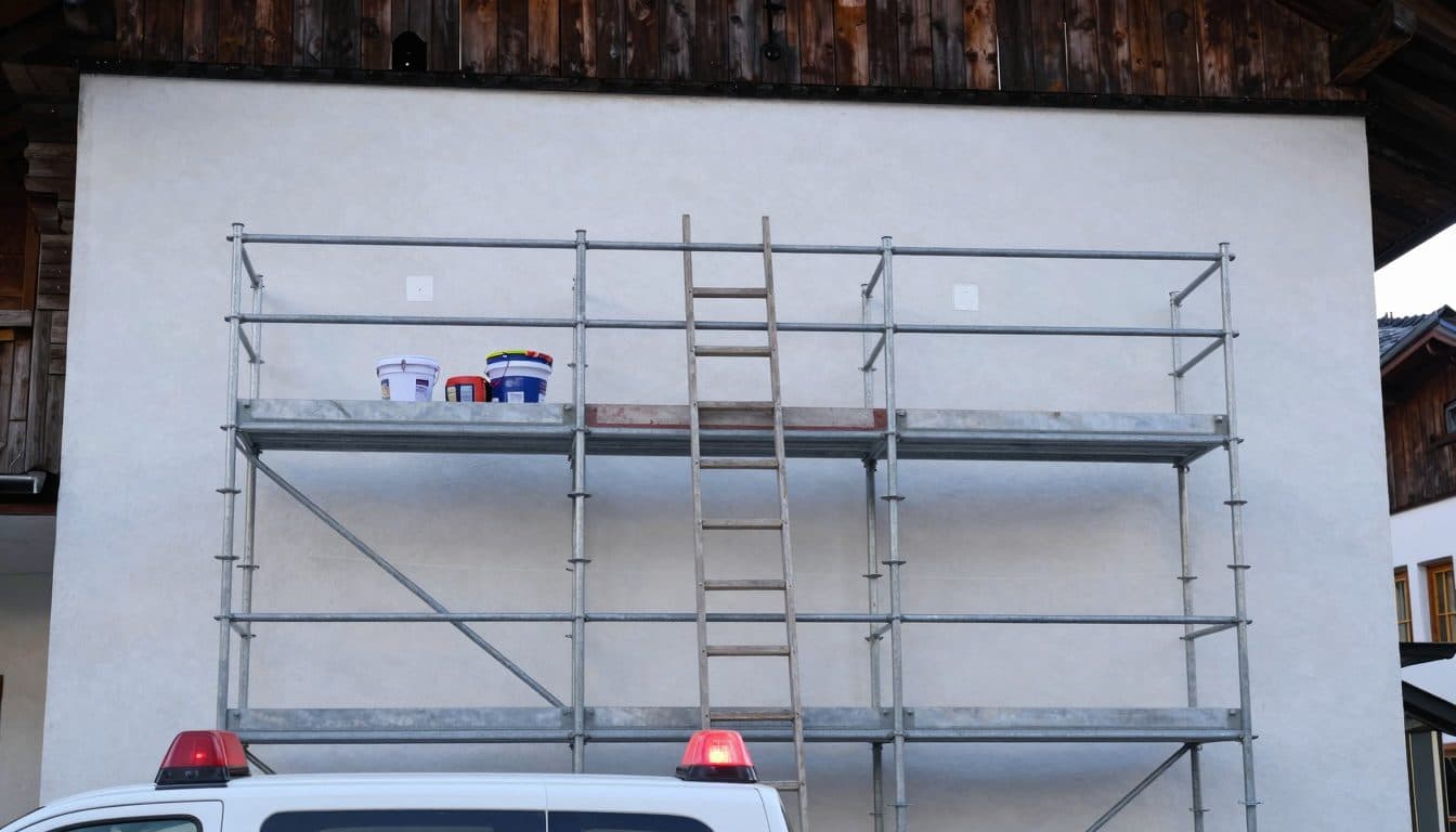 Un homme de 64 ans tombe d'un échafaudage lors de travaux de peinture à Sölden et est grièvement blessé