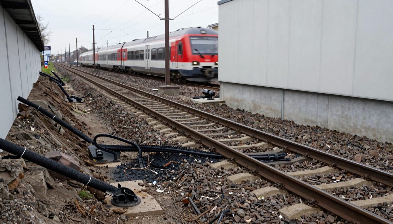 Un incendie suspecté de sabotage ferme une ligne ferroviaire clé entre Düsseldorf et Cologne en Rhénanie-du-Nord-Westphalie